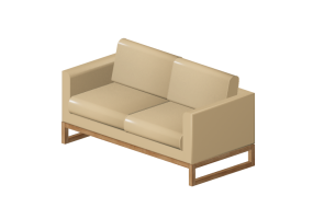 Divani 3D - Divano due posti in pelle - Giulio Marelli &ndash; Wood 9W0202A