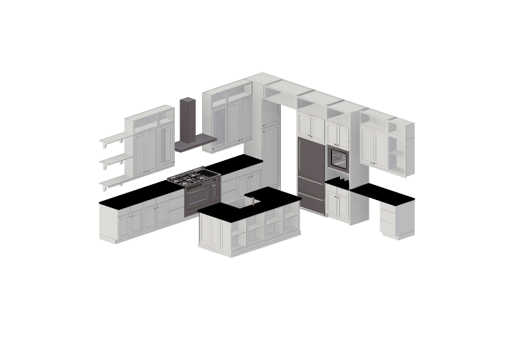 Cozinhas 3D - Cozinha completa com eletrodomésticos -... Cozinhas 3D - Cozinha completa com eletrodomésticos -...