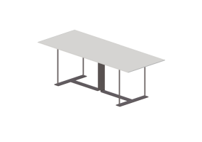 Tables 3D - Table en bois laqu&eacute; - Meritalia - 6 a Tavola