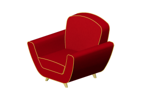 Chairs and Sofas 3D - Fabric armchair - Meritalia - Minah