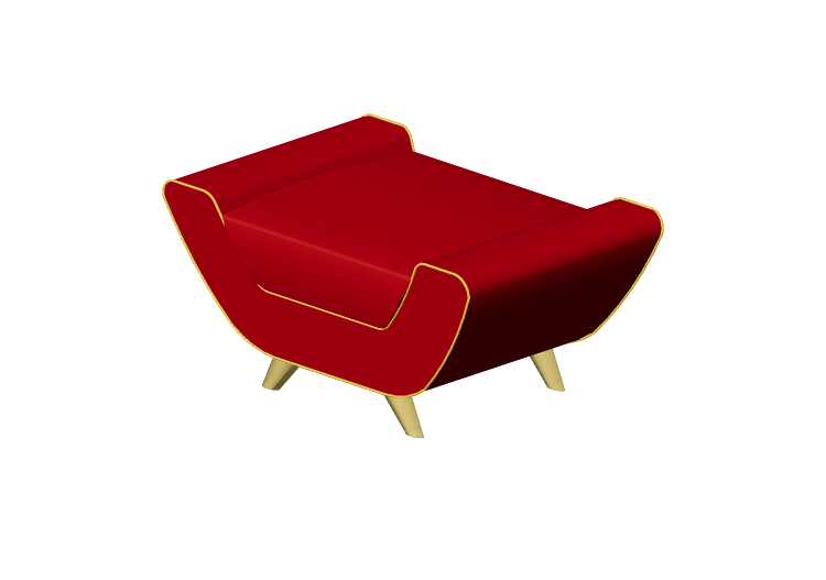 Divani 3D - Pouff in tessuto - Meritalia - Minah -... Divani 3D - Pouff in tessuto - Meritalia - Minah -...