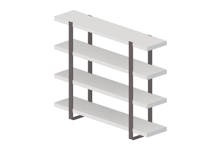Bibliothèque 3D - Bibliothèque en bois laqué - Meritalia -... Bibliothèque 3D - Bibliothèque en bois laqué - Meritalia -...