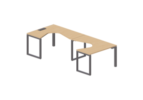 Bureaux 3D - Bureau en bois - Modernform - Cosmos O - LDL2812F34