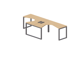 3D Desks - Wooden Desk - Modernform - Cosmos O - LDS2812F34