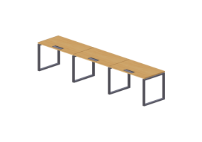 Scrivanie 3D - Scrivania in legno - Modernform - Cosmos O - SD3670F34