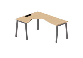 Scrivanie 3D - Scrivania in legno - Modernform - Cosmos Z - LDL1612F34