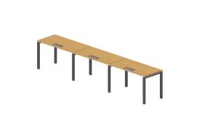 Escritorios 3D - Escritorio de madera - Modernform - Cosmos U - SD3660F34