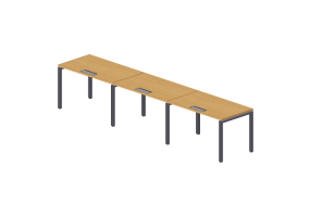 Escritorios 3D - Escritorio de madera - Modernform - Cosmos U - SD3670F34
