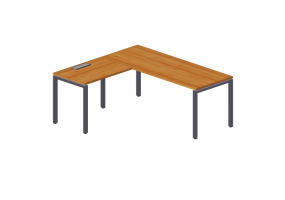3D Desks - Wooden Desk - Modernform - Cosmos U - SDRL1816F34
