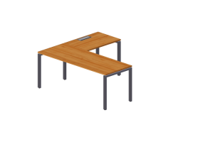 3D Desks - Wooden Desk - Modernform - Cosmos U - SDRR1816F34