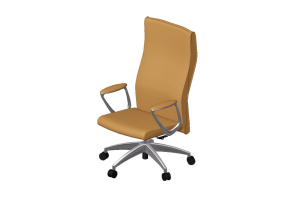 Sillas 3D - Sill&oacute;n giratorio de cuero - Modernform - Serie 12 - M121LB - CFM409