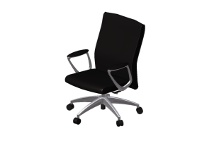 Sedie 3D - Poltrona girevole in pelle - Modernform - Serie 12 - M122LB - CFM401