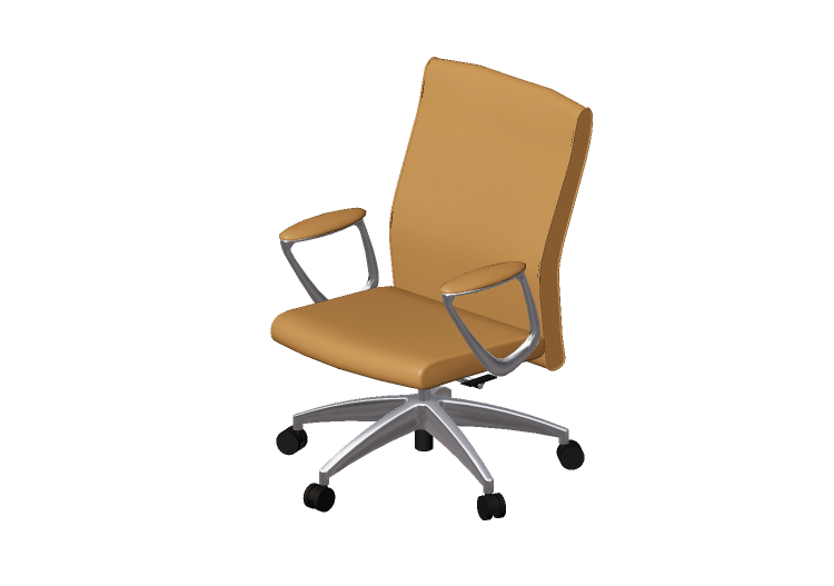Chaises 3D - Fauteuil tournant en cuir - Modernform - Série... Chaises 3D - Fauteuil tournant en cuir - Modernform - Série...