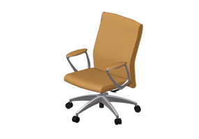 Sedie 3D - Poltrona girevole in pelle - Modernform - Serie 12 - M122LB - CFM409