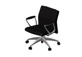 Chaises 3D - Chaise pivotante en cuir - Modernform - S&eacute;rie 12 - E121NB - CFM401