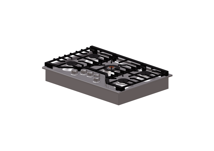 Electroménagers 3D - Plan cuisson à gaz – Monogram -... Electroménagers 3D - Plan cuisson à gaz – Monogram -...