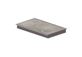Electrom&eacute;nagers 3D - Plan cuisson &agrave; induction &ndash; Monogram - ZHU36RSPSS