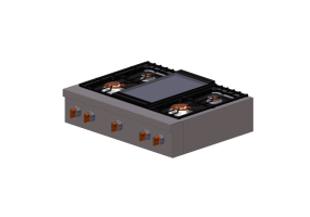 3D Electrical Appliances - Gas cooker &ndash; Monogram - ZGU364NDTSS