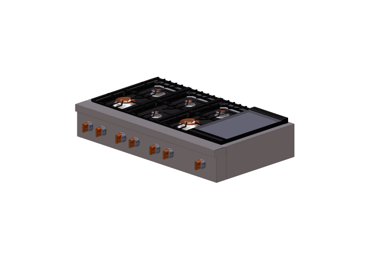 Electrodomésticos 3D - Cocina de gas – Monogram -... Electrodomésticos 3D - Cocina de gas – Monogram -...