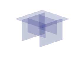 3D Tisch - Couchtisch aus Glas - Montis - Perry
