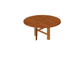 3D Tables - Round Table 160x75cm - Natuzzi - Accademia - E014