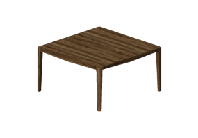 Tables 3D - Table carr&eacute;e 140x140x74cm - Natuzzi - Eros - E008