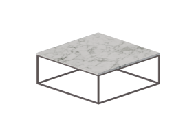 Tables 3D - Petite table rectangulaire 100x100x34cm - Natuzzi - Cabaret - T100