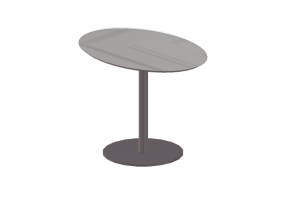 Mesas 3D - Mesita ovalada 50x35x35cm - Natuzzi - Doris - T106