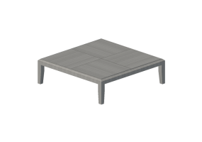 Tavoli 3D - Tavolino quadrato 100x100x29cm - Natuzzi - Opera - T119