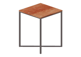 3D Tisch - Couchtisch quadratisch 40x40x50cm - Natuzzi - Titano - T111