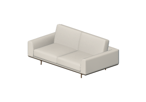 Sofás 3D - Sofá dois assentos de couro - Natuzzi - Giò - 2912