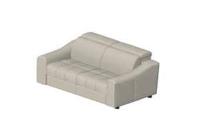 Sof&aacute;s 3D - Sof&aacute; dois assentos de couro - Natuzzi - Attesa - 2827