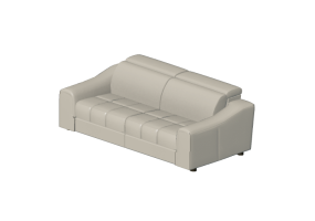 Divans 3D - Canap&eacute; deux places en cuir - Natuzzi - Attesa - 2827