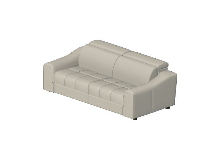 Divans 3D - Canapé deux places en cuir - Natuzzi - Attesa -... Divans 3D - Canapé deux places en cuir - Natuzzi - Attesa -...