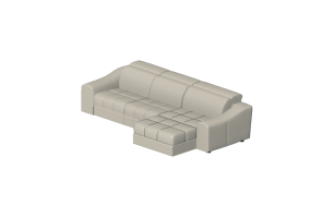 Divans 3D - Canapé trois places en cuir - Natuzzi - Attesa - 2827