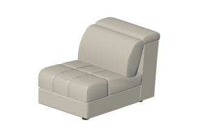 Sof&aacute;s 3D - Poltrona compon&iacute;vel de couro - Natuzzi - Attesa - 2827