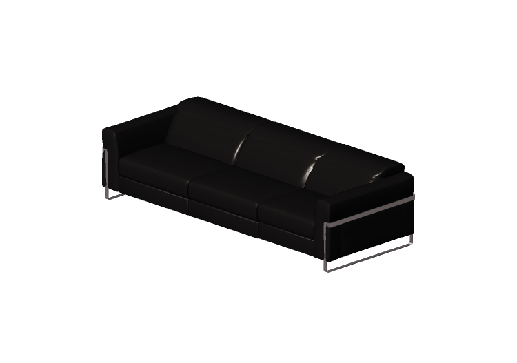 Sofás 3D - Sofá três assentos de couro - Natuzzi - Fidelio... Sofás 3D - Sofá três assentos de couro - Natuzzi - Fidelio...