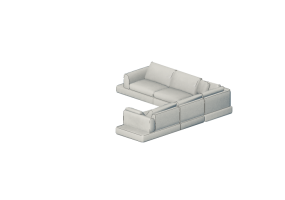 Poltronas y Sof&aacute;s 3D - Sof&aacute; cinco plazas - Diagonal - Brio - 2375