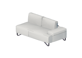 Sof&aacute;s 3D - Sof&aacute; dois assentos - Natuzzi - Fly - 2563