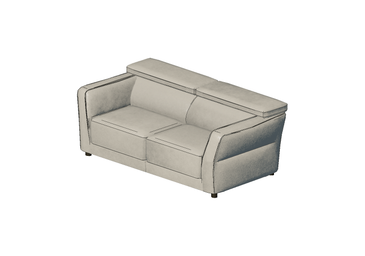 3D Sessel und Sofas - Sofa 2-Sitzer - Natuzzi - Notturno -... 3D Sessel und Sofas - Sofa 2-Sitzer - Natuzzi - Notturno -...