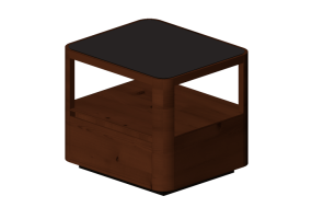 Camas y Mesitas de noche 3D - Mesita de noche 52x45cm - Natuzzi - Cartesio