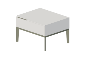 Camas 3D - Mesa de cabeceira 60x50x40cm - Natuzzi - Mondrian