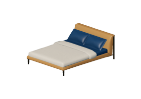 Beds and Side Cabinets 3D - Bed structure 174x240cm - Natuzzi - Diamante