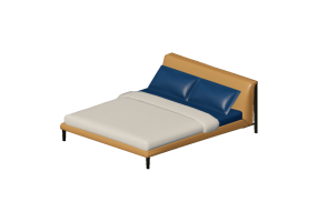 Lits 3D - Structure lit 194x240cm - Natuzzi - Diamante