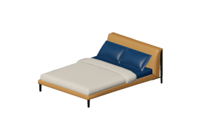 Camas y Mesitas de noche 3D - Estructura cama 167x243cm - Natuzzi - Diamante