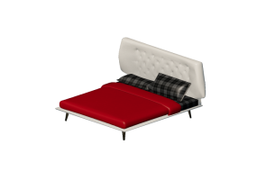 Camas y Mesitas de noche 3D - Estructura cama 253x236cm - Natuzzi - Dolcevita