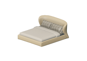 3D Betten und Nachttische - Bettgestell 221x235cm - Natuzzi - Oasi