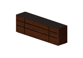Armarios y C&oacute;modas 3D - C&oacute;moda 220x50x70cm - Natuzzi - Cartesio