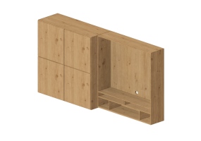 3D Schrankwände - Modulares System 248x127cm - Natuzzi - Novecento