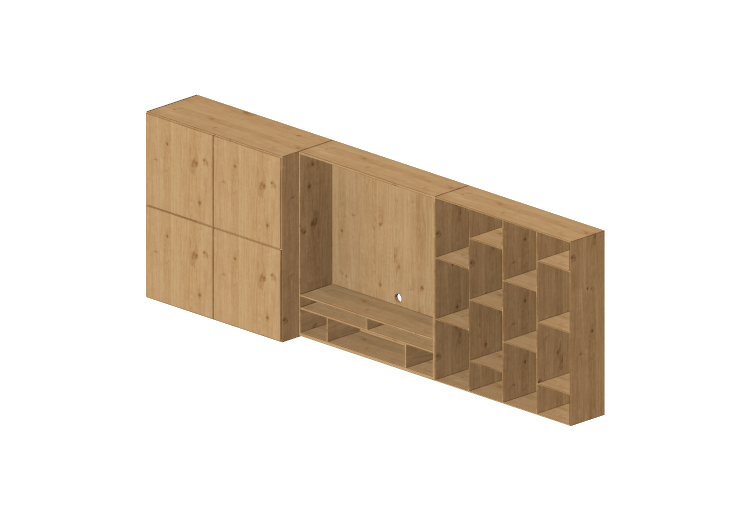 3D Schrankwände - Modulares System 372x127cm - Natuzzi -... 3D Schrankwände - Modulares System 372x127cm - Natuzzi -...